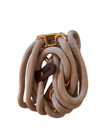 NYHED! Doksie håndfri hundesnor – 240 cm – Sort & Beige