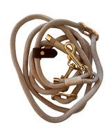 NYHED! Doksie håndfri hundesnor – 240 cm – Sort & Beige