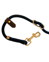 NYHED! Doksie håndfri hundesnor – 240 cm – Sort & Beige