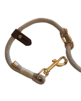 NYHED! Doksie håndfri hundesnor – 240 cm – Sort & Beige