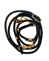 NYHED! Doksie håndfri hundesnor – 240 cm – Sort & Beige
